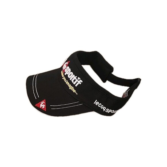 LE COQ SPORTIF new vintage mens womens Sun Visor golf tennis cap hat lapel pin - Picture 3 of 8